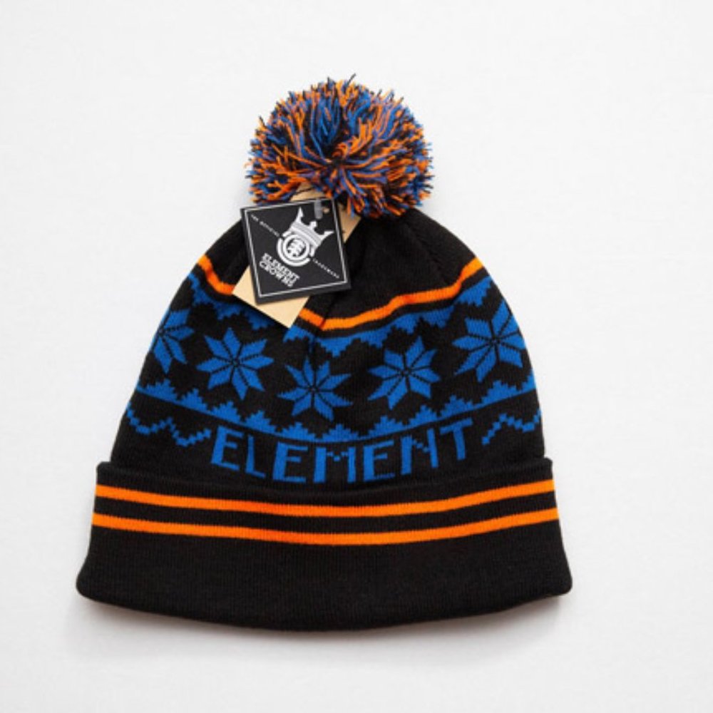 Element Crowns Black / Navy / Orange Beanie Hat